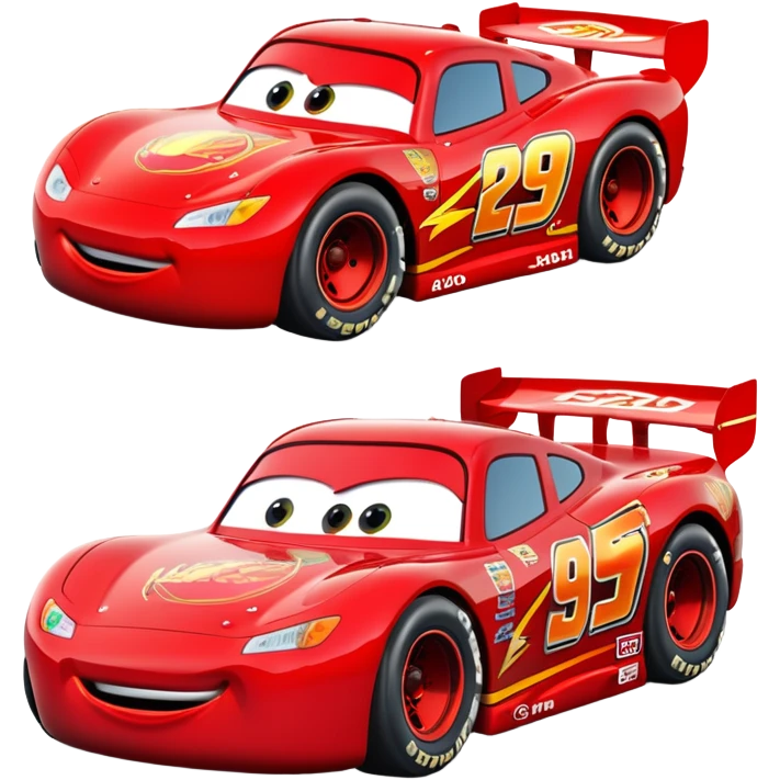 Lightning McQueen red race car emoji