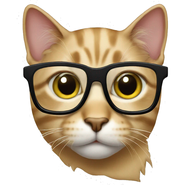 cat with glasses  emoji