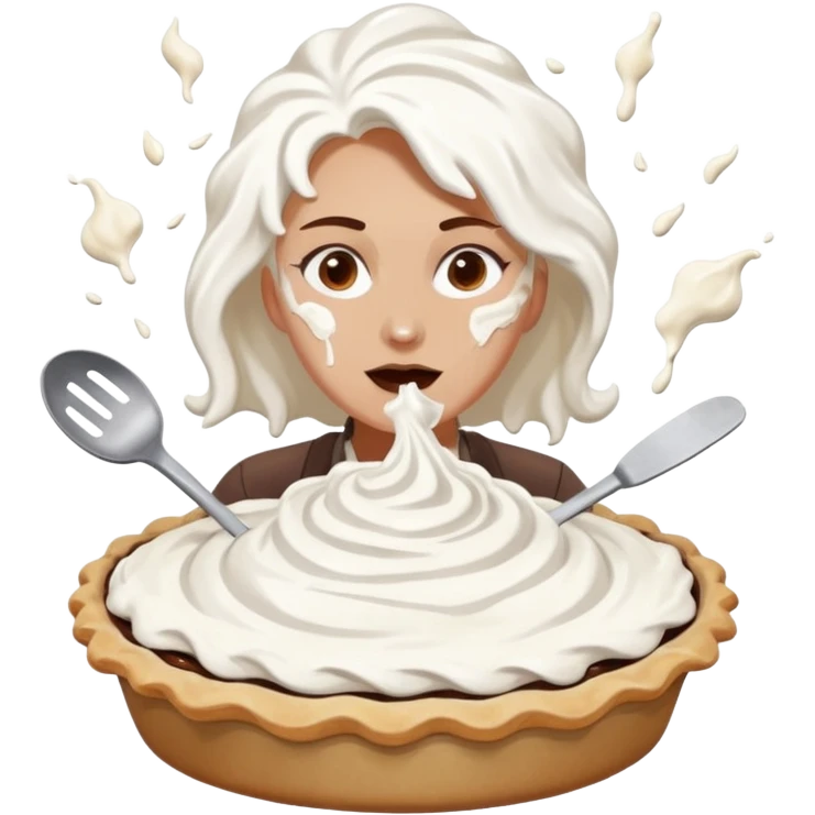 Female pie fight emoji