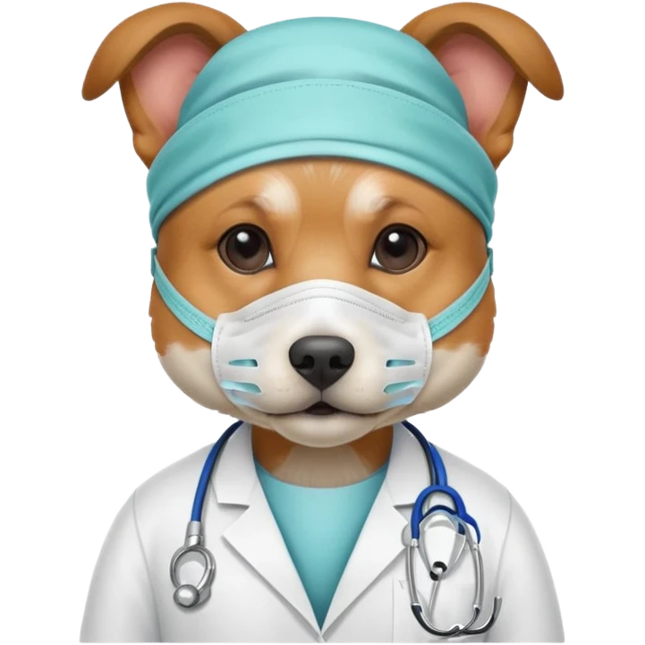 doctor dog Wearing Medical Mask emoji