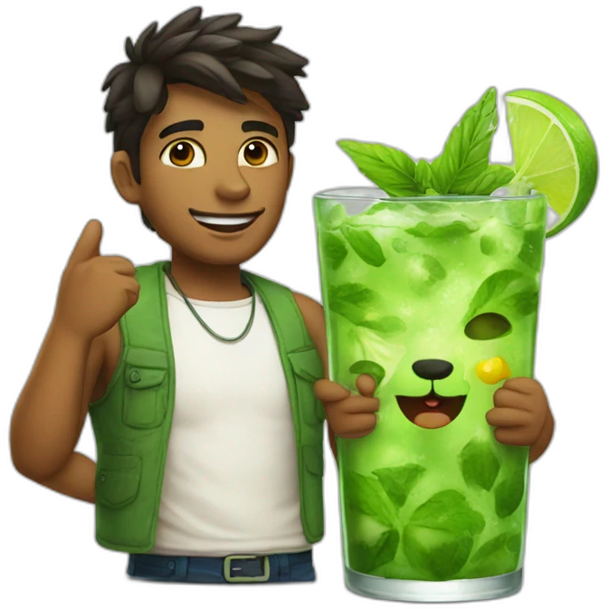 Mojito and his cat emoji