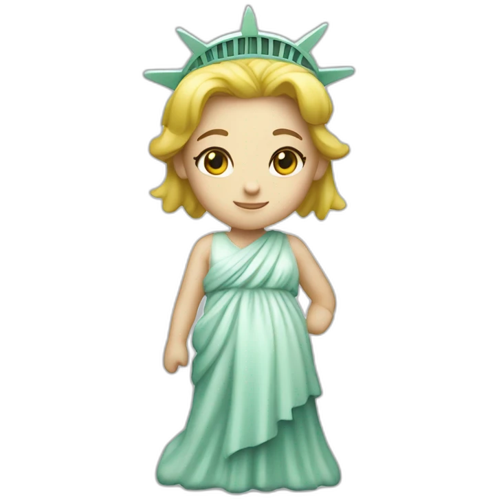 cute white girl statue of liberty emoji