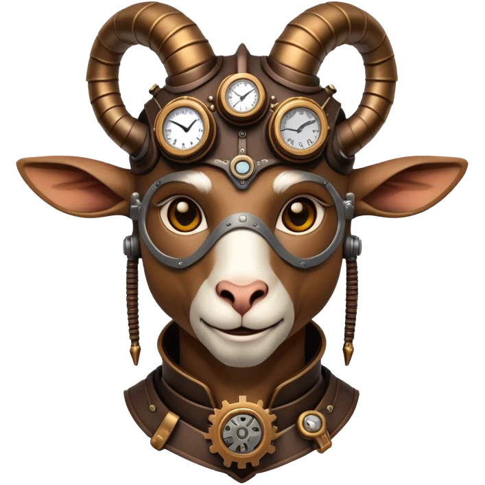 Steampunk Goat(Ram) man 2/3 view emoji
