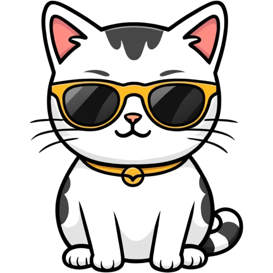 Cat with sunglasses emoji