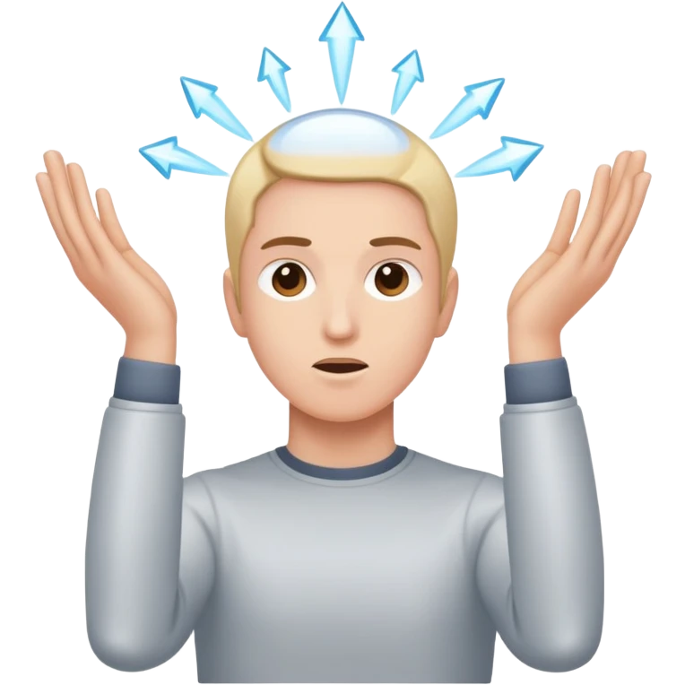 person using telekinesis powers to lift objects with their mind emoji