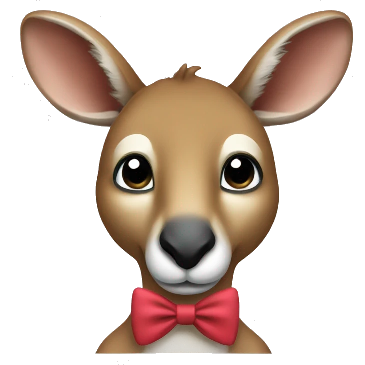 kangaroo with bow emoji