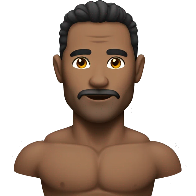 muscular man with sharp jawline emoji