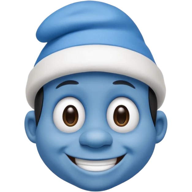 Black poppa smurf emoji