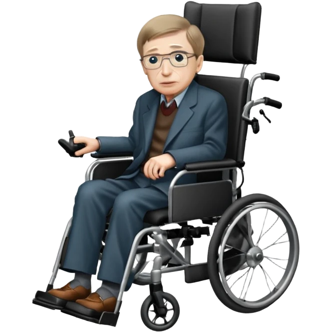 Stephen Hawking character front view emoji
