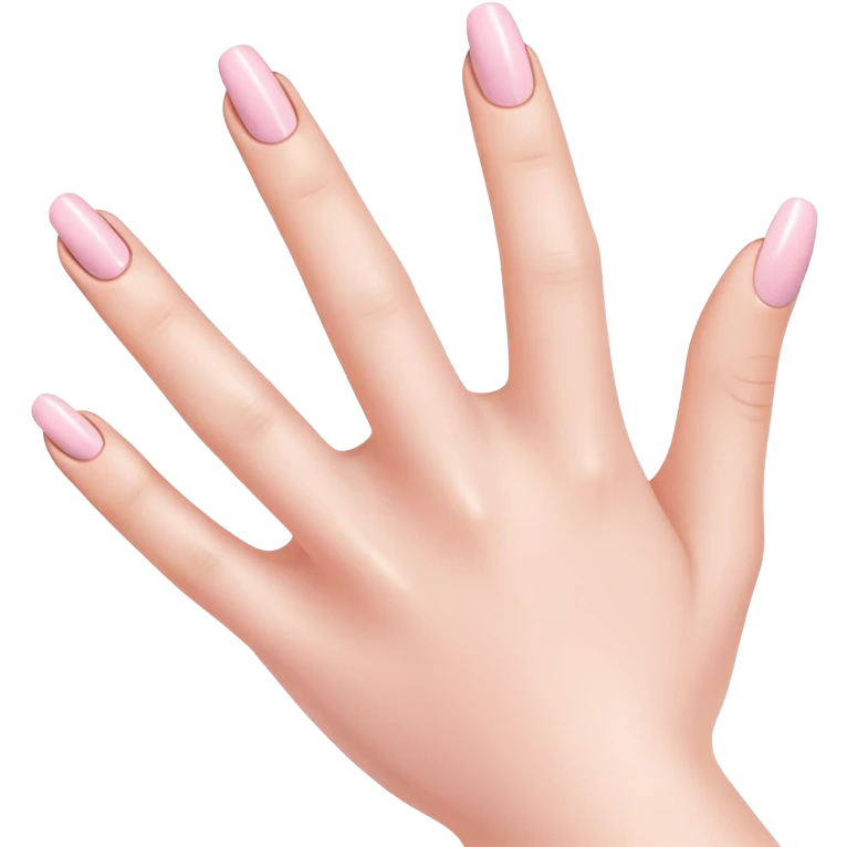 french manicure 5 fingers  emoji