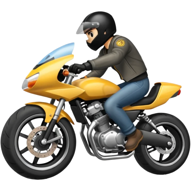 Motorcycle wheelie emoji
