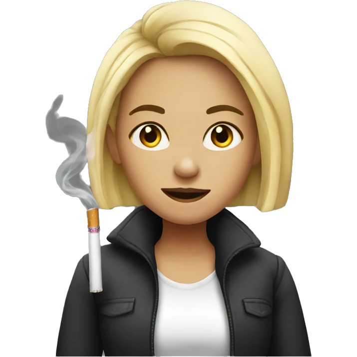 a girl with a cigarette  emoji