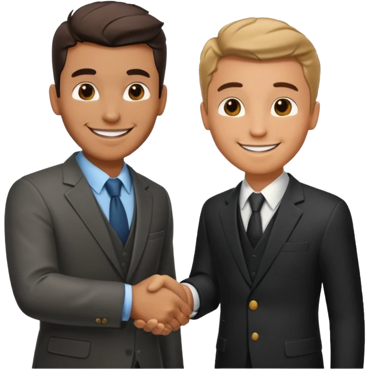 Mechanic and gentleman shaking hands emoji