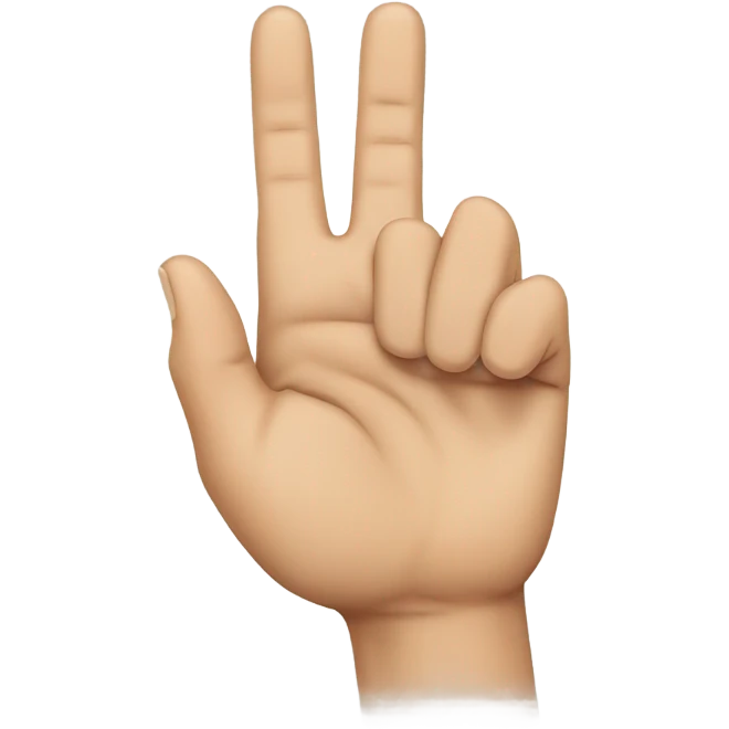 a hand that shows Rock On Hand Sign(middle and ring fingers are bent)  emoji