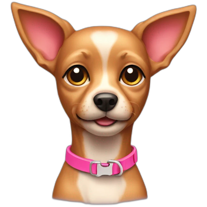 toy terrier dog with pink collar emoji