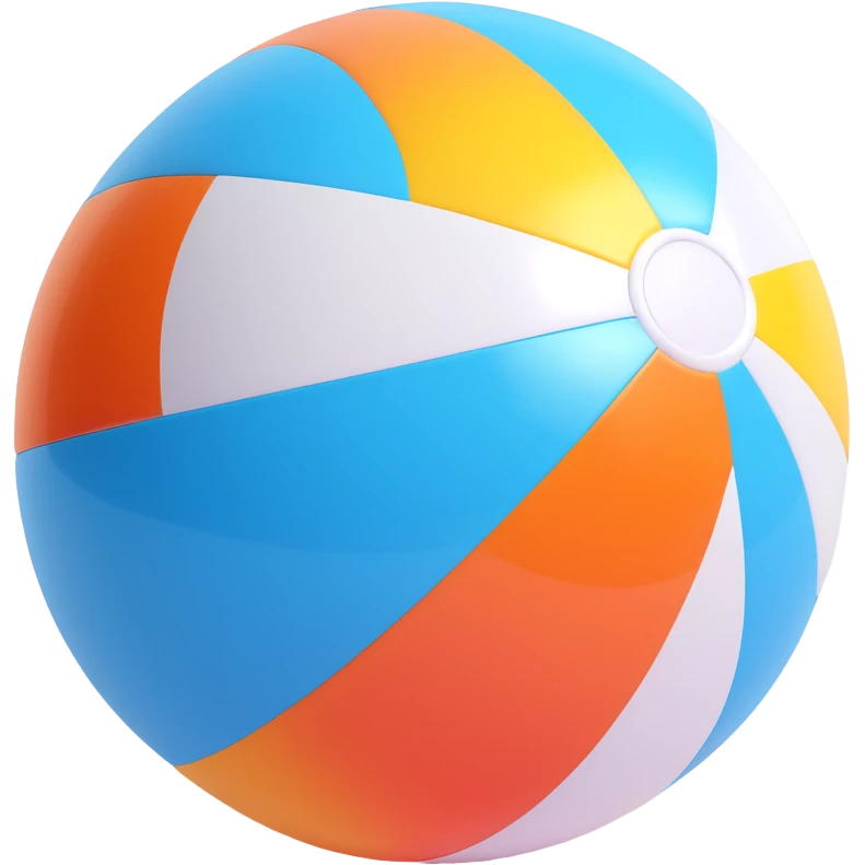beach ball, playful, shiny emoji