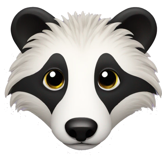 badger with clown nose and hair emoji