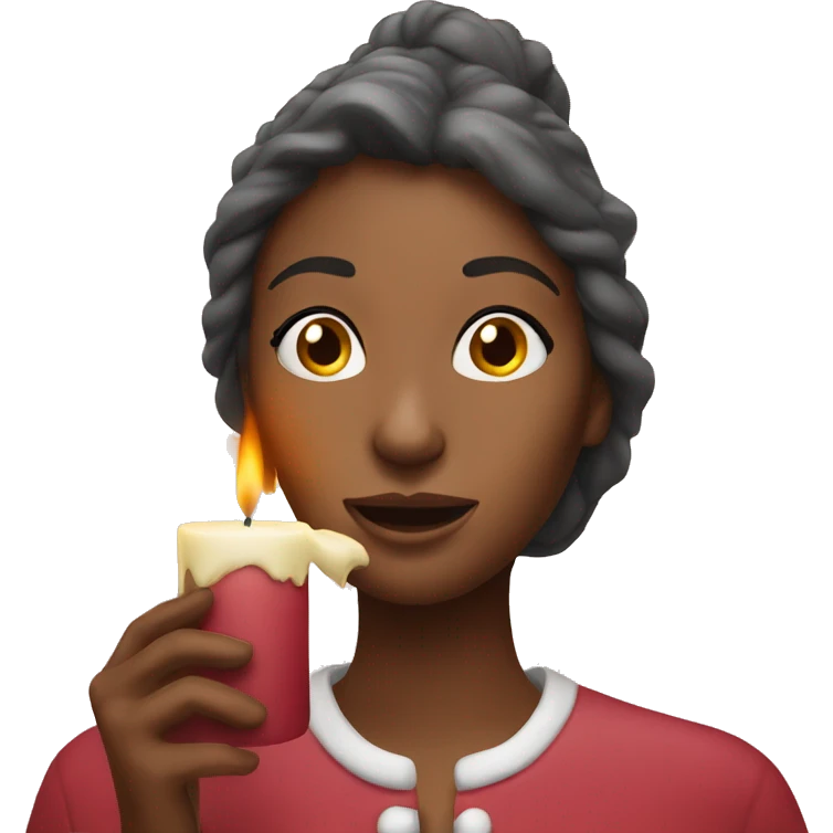 Woman smelling Christmas Candle emoji