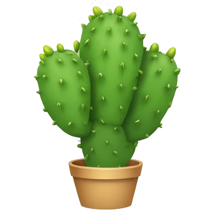 single round Nopal without pot emoji