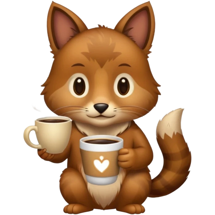 animal with coffe emoji