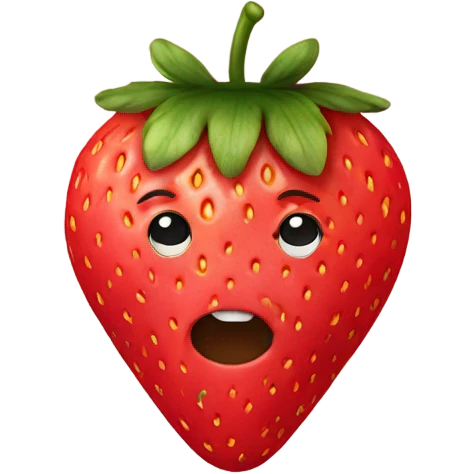 Strawberry shaped like a heart  emoji