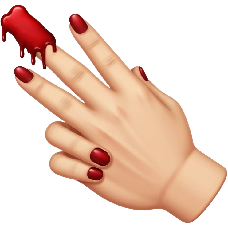 THE FINGER IS BEING BIT BY THE TEETH emoji