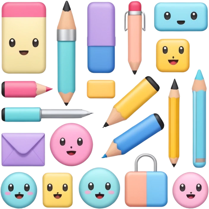 kawaii stationery emoji