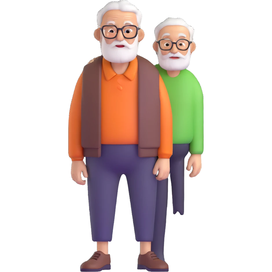 old man full body emoji