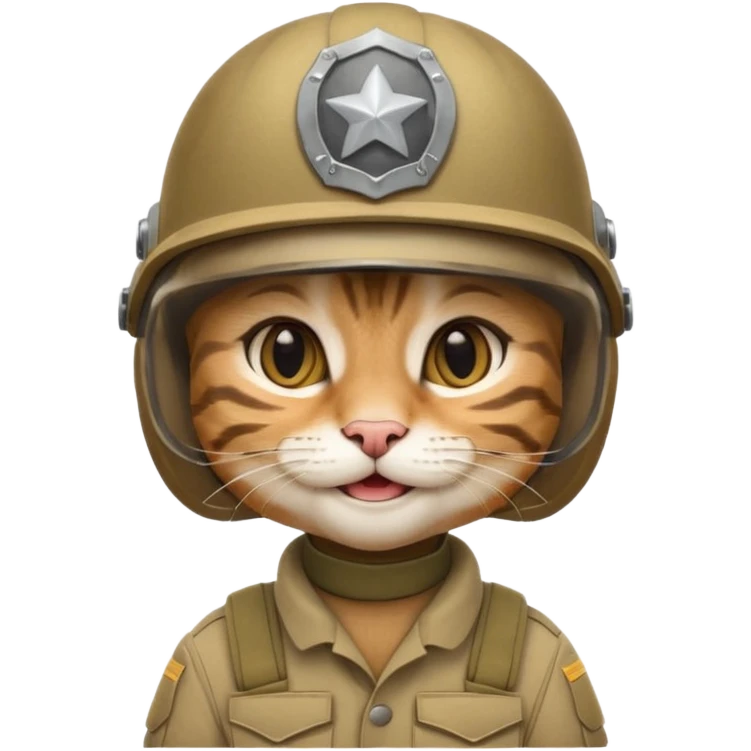 happy soldier kitty emoji