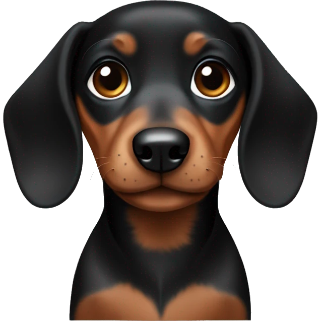 Black and brown dachshund puppy emoji