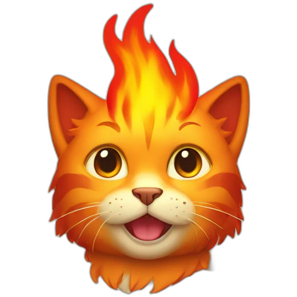 fire cat emoji