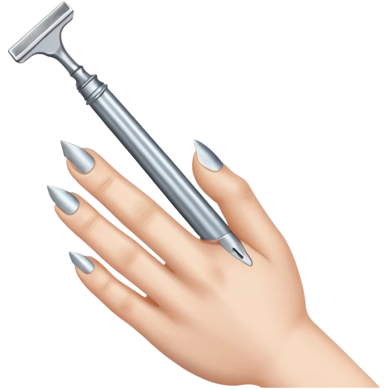 Razor blade lodged under a fingernail. emoji