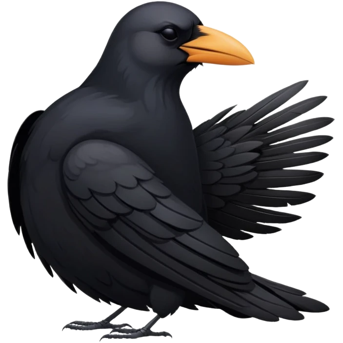 crow asleep emoji