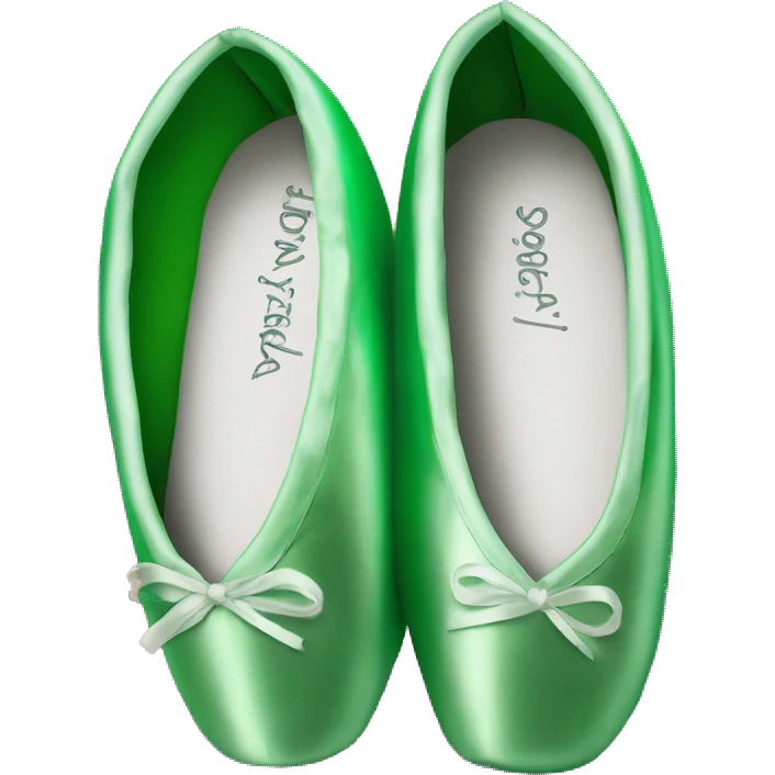 Green ballet pointe shoes emoji