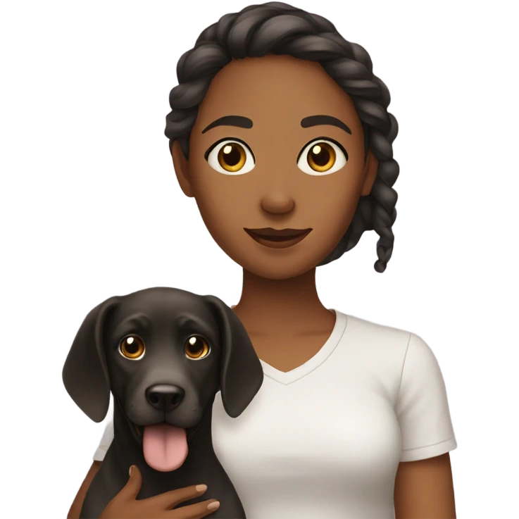 Sister with a dog emoji