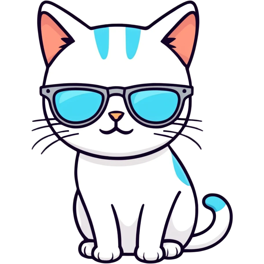 Cat with sunglasses emoji