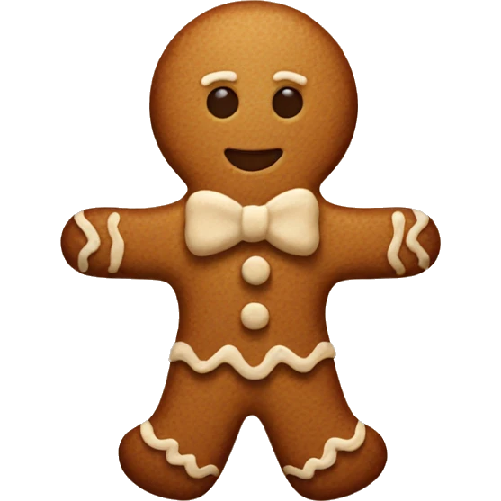 Gingerbread man emoji