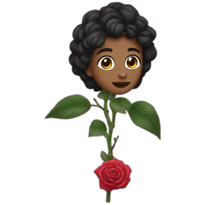 Rose black piba emoji