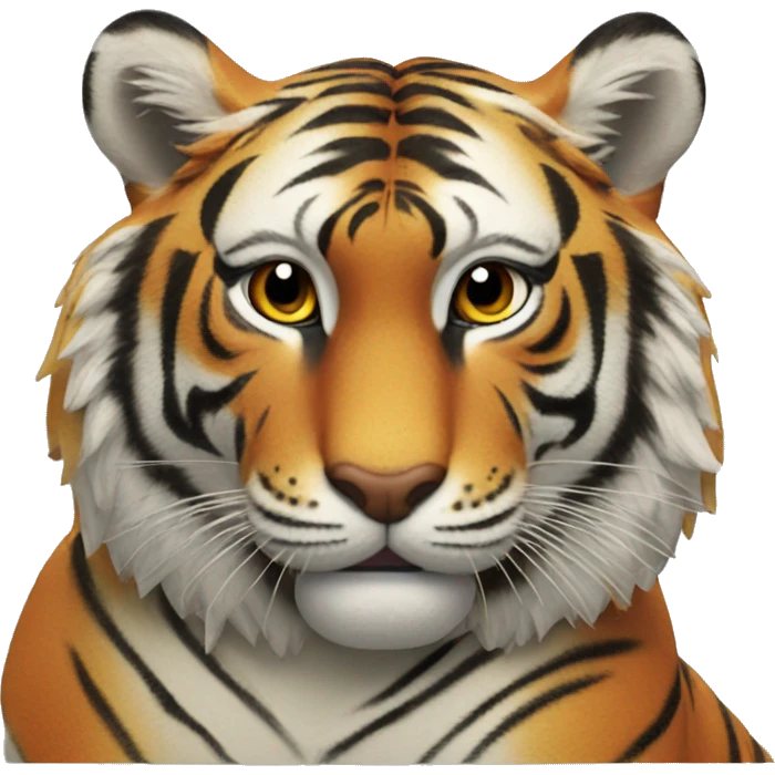 A tiger eating Wendy’s emoji