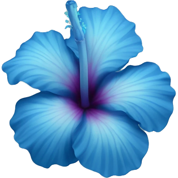 blue hibiscus flower with shades of blue  emoji