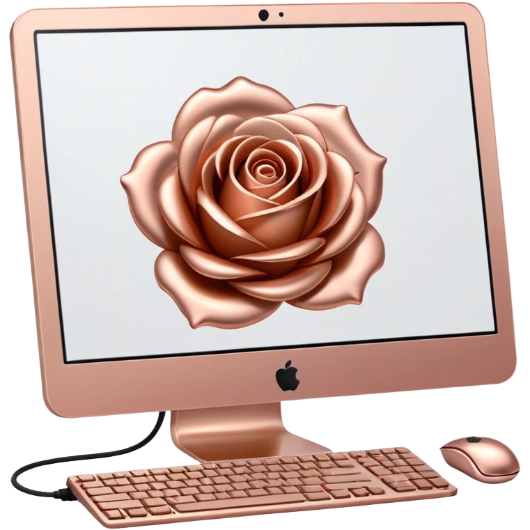 Rose gold computer  emoji