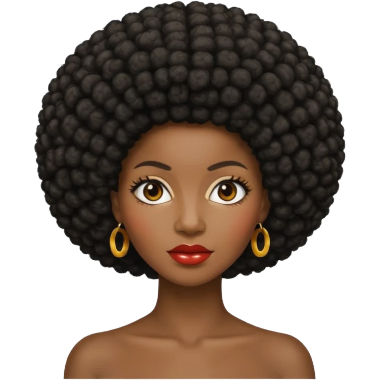 Lol black woman with an afro emoji