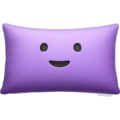 Un coussin violet emoji