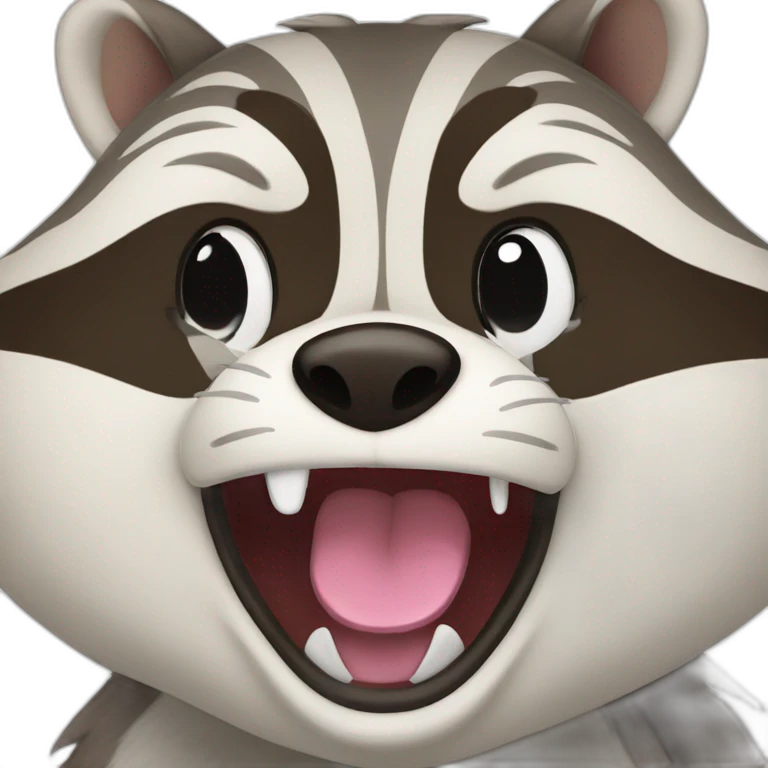 racoon laughing loud emoji