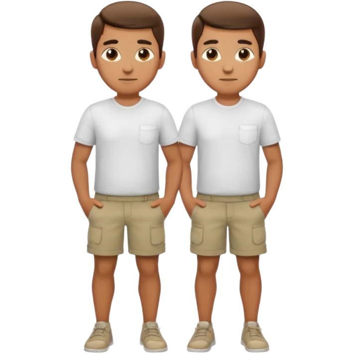 Man standing with hands crossed behind his back emoji