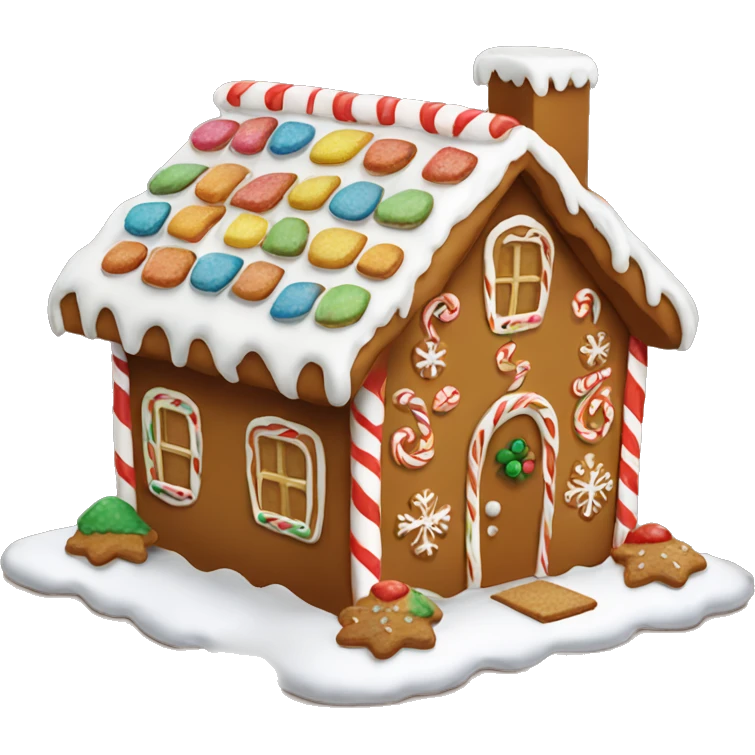 gingerbread house emoji