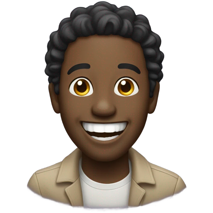 Laughing black man  emoji