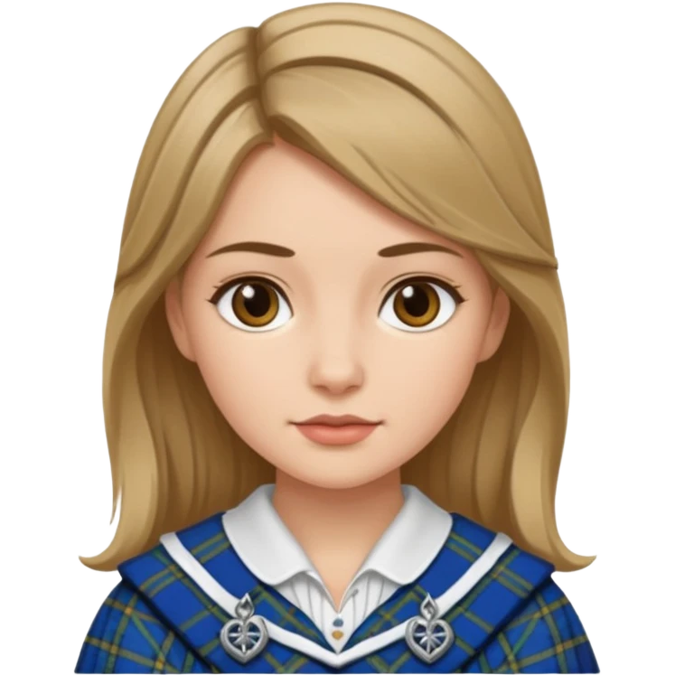 female with scottish attire and dark blonde hair emoji
