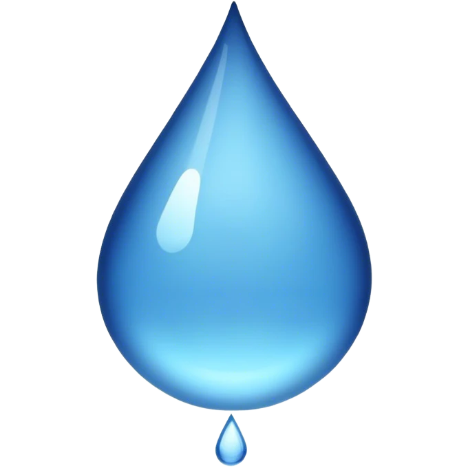 a deep navy blue drop of water emoji