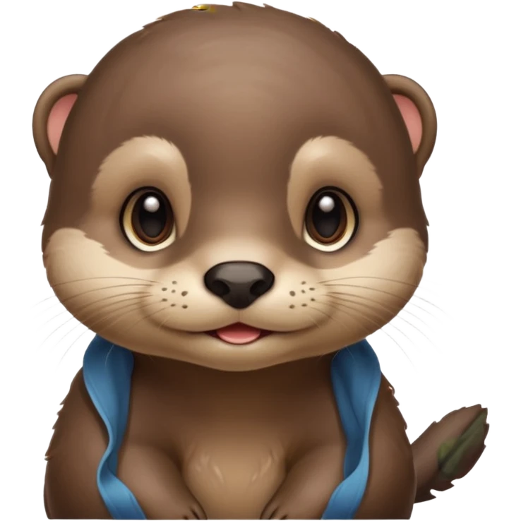 The face of a cute baby otter (little cheeks, not much hair) emoji